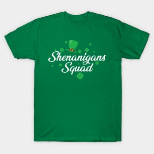 Womens Saint Patricks Day T Shirts Funny Shenanigans Squad T-Shirt